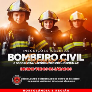 Curso de Formação de  Bombeiro Profissional Civil  1ª Turma ESCALA 12X36 (ÍMPAR) OU AOS SÁBADOS-HORTOLÂNDIA 2026