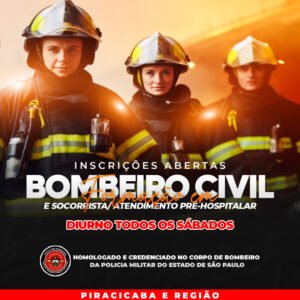 Curso de Formação Bombeiro Profissional Civil 2 Nova Turma Sábado Piracicaba 2025
